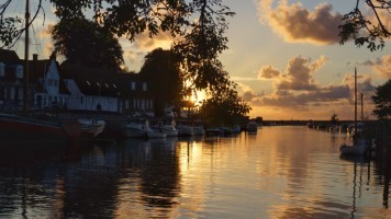 Sunset over Ribe Harbour